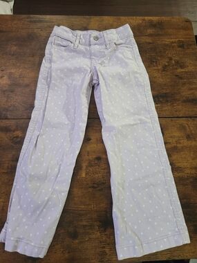 art class Lavender Heart Print Flare Jeans for Kids
